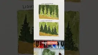 Watercolor Landscape background light vs dark #watercolortutorial #watercolor