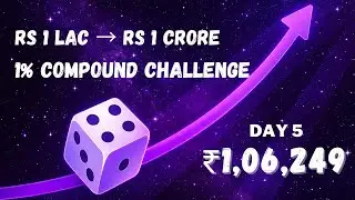 Stake Compound Strategy | Rs 1 Lac to Rs 1 Crore | Day 5 | Bad luck today!