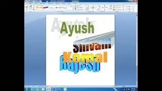 Wordart Option in MS word