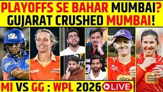 🔴DO OR DIE FOR MUMBAI INDIANS, GUJARAT OR MUMBAI KAUN JAYEGA PLAYOFFS: MI VS GG WPL LIVE #wpl2026