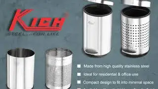 Kich Premium Design Stainless Steel Dustbin