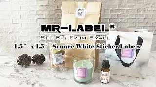 Mr-Label 1.5&Prime; x 1.5&Prime; Square White Sticker Labels