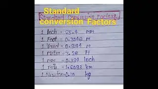 Standard Conversion factor #shortvideo