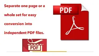 How to Seprate one page of PDF files or Split PDF Pages