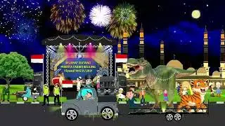 Wow!! Dinosaurus ikut Takbir keliling idul Fitri 1442 H/2021