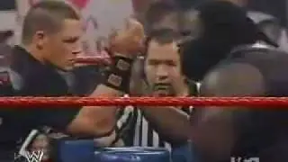WWE Mark Henry vs John Cena Arm Wrestling 2008