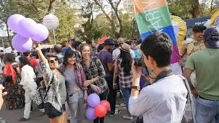 Queer Azaadi Mumbai Pride March 2017 HD Video Part 6.LGBT activists march for gay, lesbian rights