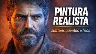 Pintura Realista: Os glazes de subtons quentes e frios | Joel (The Last of Us)