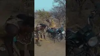 When the Hadza first saw a motorcycle and heard the sound of a hare#usa #us#africa #funny #comedy