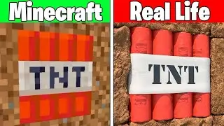 Real Life vs Minecraft | Realistic Minecraft, Water, Lava, Slime, Fire, Villager #608