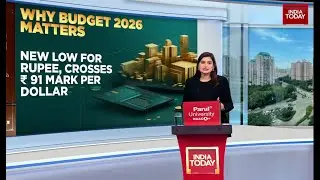 Rupee Hits Record Low of 91/$ During Budget 2026 | Trump Tariff Fears Rattle Markets