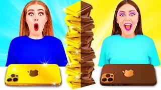 Челлендж. Шоколадная Еда vs Настоящая Еда | Кулинарная Битва с Едой от Fun Challenge