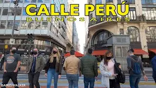 [4K] Buenos Aires Walk - Calle Per&uacute; / Barrio San Telmo / Monserrat - Buenos Aires - Argentina