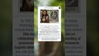 The First Native American Woman on a U.S. Stamp 🖤📬 |  #fact #facts #shorts