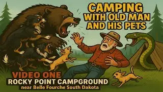 Old man and his pets go camping episode 1: Rocky Point Campground - Near Belle Fourche South Dakota