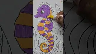 Meet the cute Seahorse!#Seahorse #UnderTheSea #KidsColoring
