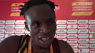 Isaac Kimeli (BEL) after winning Silver in the senior men's race