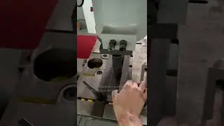 Very thick iron punching # hydraulic punch #machine #factory #ironworker #ironworkerlife