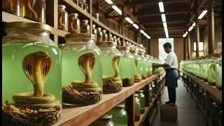 How Snake Wine Is Made: Cold-Sedated Snakes Turned into Luxury Bottles