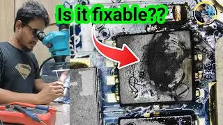 Exploded N-Channel MOSFT | how to fix laptop burnt motherboard