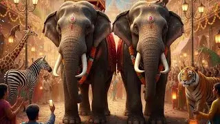 🐘 हाथी की शाही बारात | hathi ki baraat | hindi rhymes cartoon wedding | funny cartoon story 