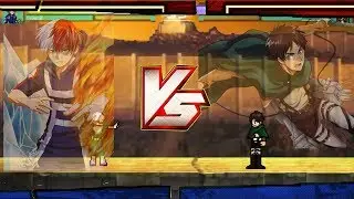 Todoroki vs Eren || Gameplay [ MUGEN ] Combate #2
