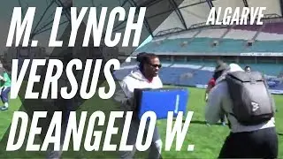NFL - MARSHAWN LYNCH VERSUS DEANGELO WILLIAMS !!! AFWB camp day 2 | Algarve # 23