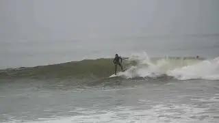 Goofy Foot Surfer at Topanga Beach, CA