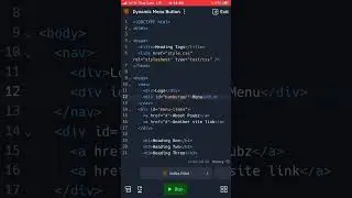 How to create a dynamic navigation menu button #tutorial #coding #htmlcss #javascript
