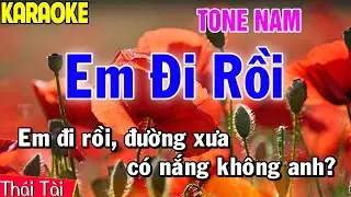 Em Đi Rồi Karaoke Tone Nam | Thái Tài
