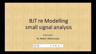 BJT re modelling AC analysis