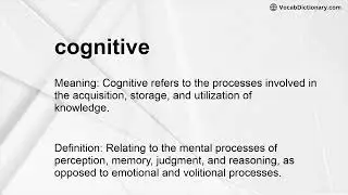 cognitive Meaning