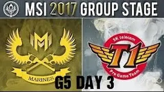 GAM vs SKT || MSI 2017 Group Stage Day 3 || Gigabyte Marines vs SK telecom T1
