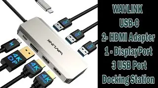 Док-станция Wavlink с тремя портами HDMI и DisplayPort