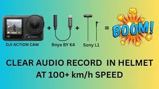 BEST MIC SETUP FOR DJI ACTION CAMERA UNDER BUDGET WITH  0% NOISE AT HIGH SPEED #dji #djiosmoaction4