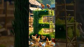 E for Elephant, Eggs, Eagle & Engine 🛠️ | Miniature Workers Build Letter E! 🐘🥚🦅🚂 #Shorts #mini
