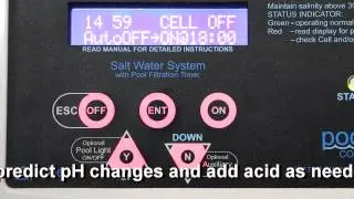 SG Chlorinator - pH Option - Adjust Auto Acid Dose