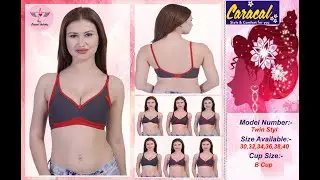 Caracal Bra for Girl / Women proper cup size 2d designer bra