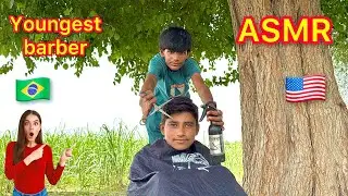 ASMR youngest barber 💈 in the world Shoking haircut results from youngest barber 