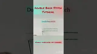 Double Back Stitch | Embroidery Stitch Tutorial - Double Back Stitch | #shorts