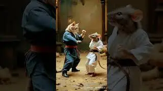 Kung fu #animals #funny #baby #aishorts #kungfu #kungfubattle #rat