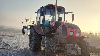Téli nehézkes szántás kötöt talajon (1221.3 belarus&lemken opál110