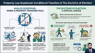 Legal Principles of Conditional transfers, The Doctrine of Election & Apportionment under the TPAct