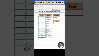 COUNT & COUNTA FORMULA #count #shorts #counta #viral #viral #excel #interview