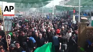Thousands of pilgrims leave Karbala in Iraq after taking part in Arbaeen rituals