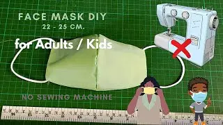 Easy Make Fabric 3D Face Mask DIY No Sewing Machine - Easy Sew Face Mask With Easy Pattern To Draw