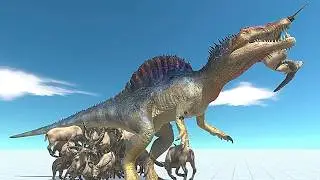 50 Buffalos vs. Carnivores, T-rex, Optimus Prime, Godzilla | Animal Revolt Battle Simulator