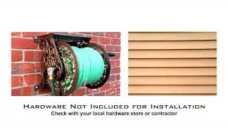 Liberty Garden 704 Decorative Cast Aluminum Wall Mount Garden Hose Reel, Holds 125-Feet of 5/8-Inch