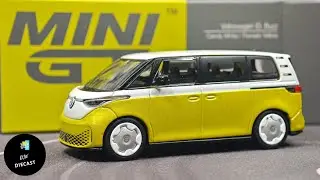 Volkswagen ID Buzz White / Pomelo Yellow by Mini GT 1/64 | UNBOXING and REVIEW