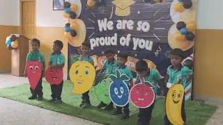 Fruits and vegetables dance kids..